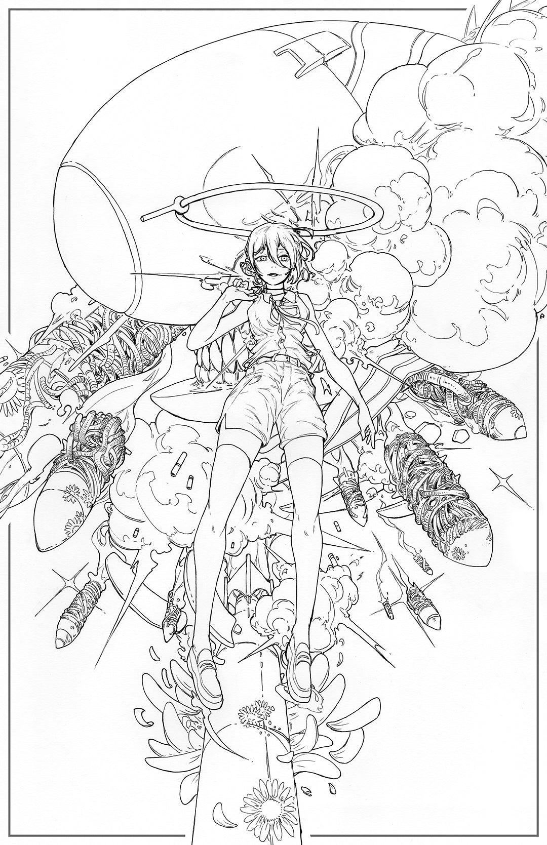 Reze bw print